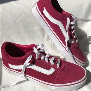 Vans dark red suede